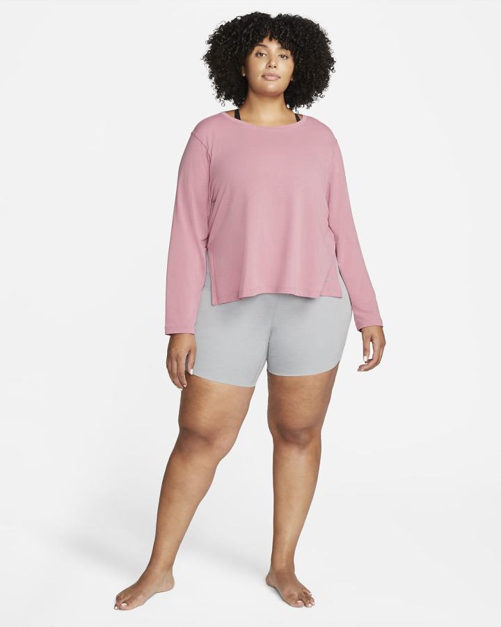 Camisas Nike Yoga Dri-FIT Long-Sleeve Top Mujer Gris | PZMTL-2967