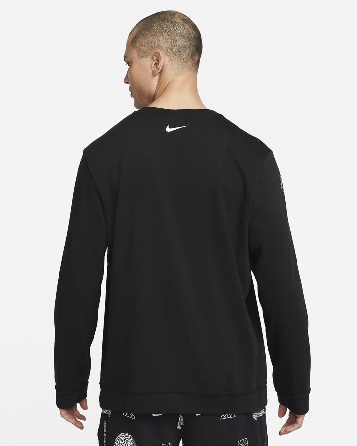 Camisas Nike Yoga Therma-FIT Estampadas Top Hombre Negras | IYXBH-7869