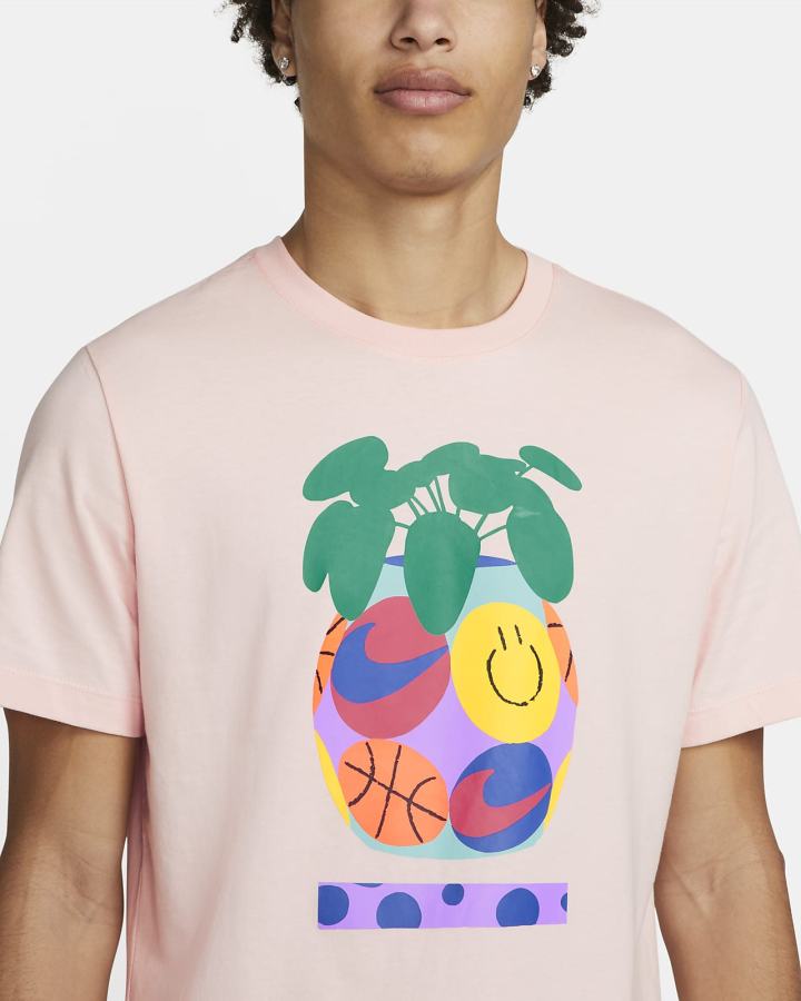 Camiseta Nike A.I.R. Basketball Hombre Rosas | WVDGS-7402