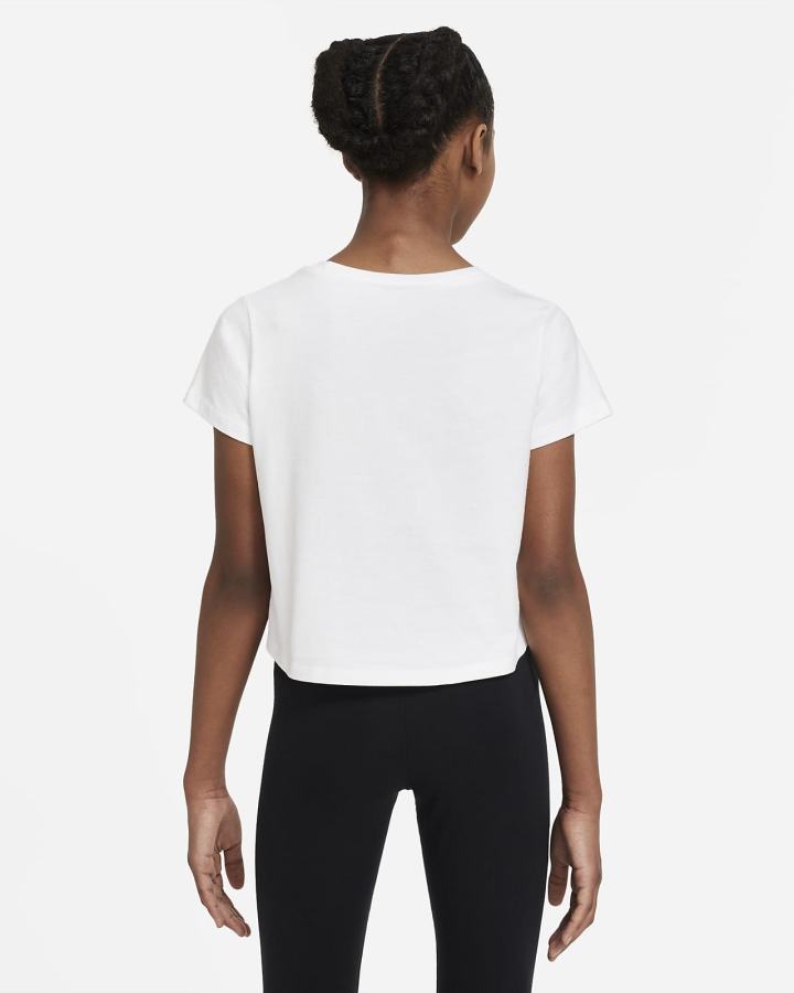 Camiseta Nike Air Kids Cropped Niña Blancas | DCGEA-5786
