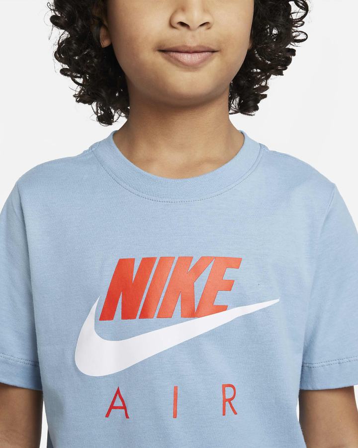 Camiseta Nike Air Kids Niño Azules | QLGVA-2873