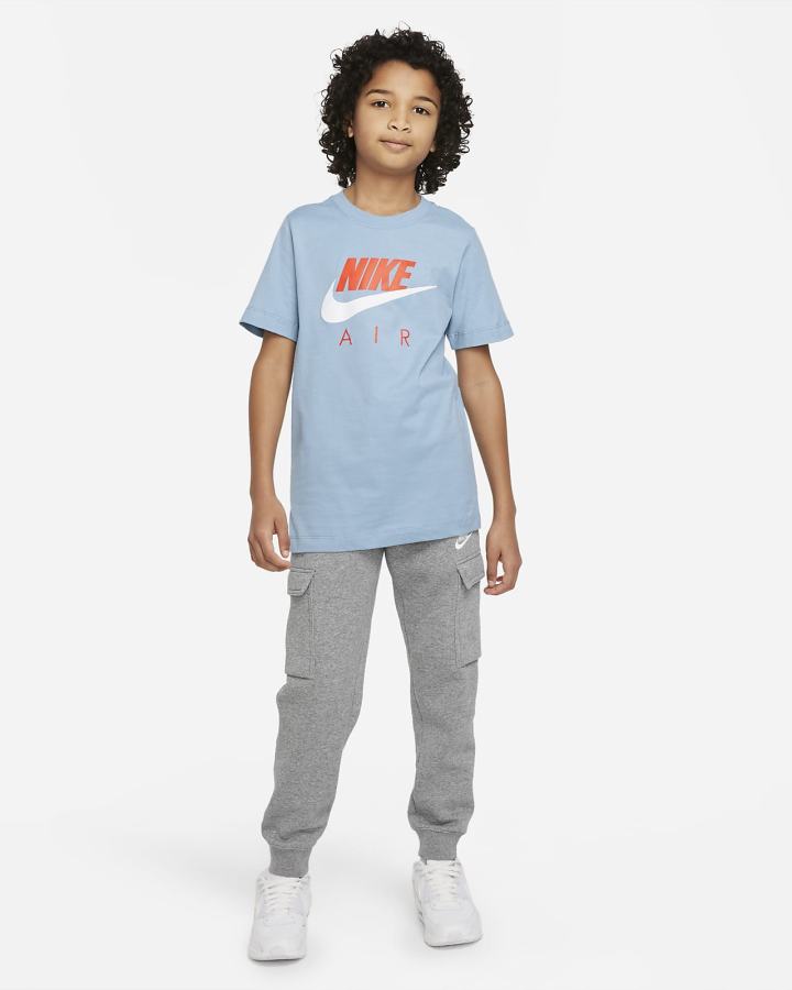Camiseta Nike Air Kids Niño Azules | QLGVA-2873