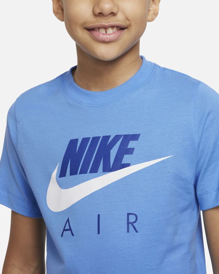 Camiseta Nike Air Kids Niño Azules | TAVOI-4783