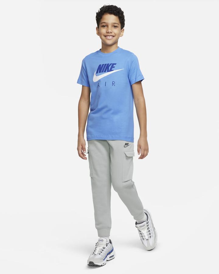 Camiseta Nike Air Kids Niño Azules | TAVOI-4783