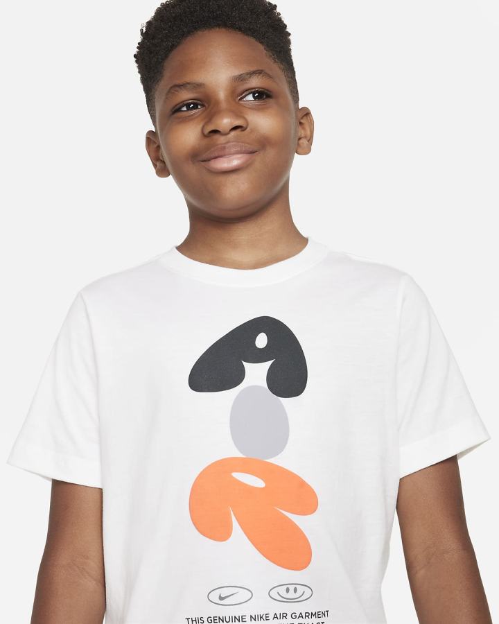 Camiseta Nike Air Kids Niño Blancas | ZVSMP-7560