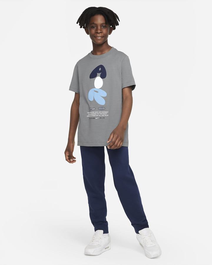 Camiseta Nike Air Kids Niño Gris | TJVIX-4321