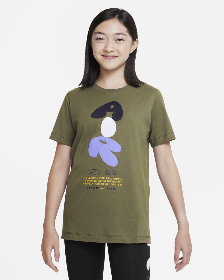 Camiseta Nike Air Kids Niño Verde Oliva | IDFEW-2197