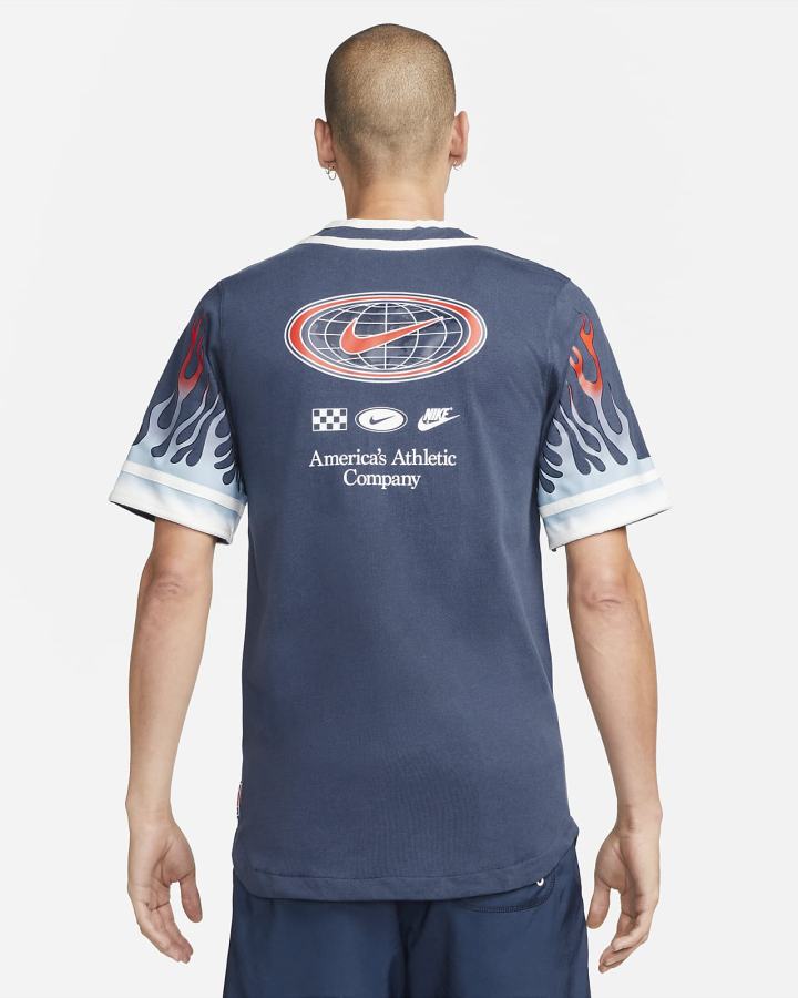 Camiseta Nike Americana Top Hombre Azules | OJGKP-4765