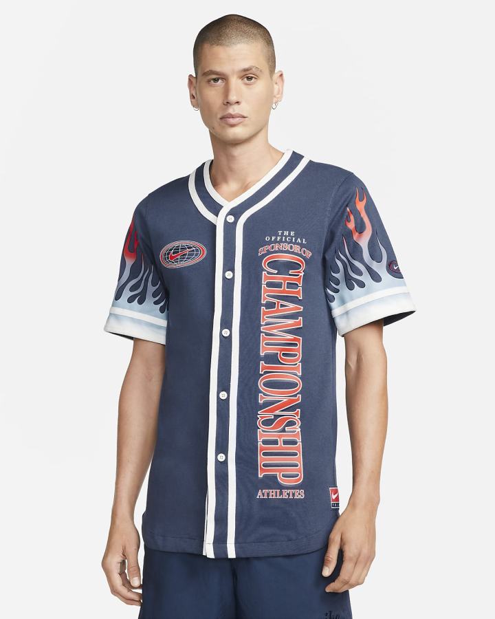 Camiseta Nike Americana Top Hombre Azules | OJGKP-4765