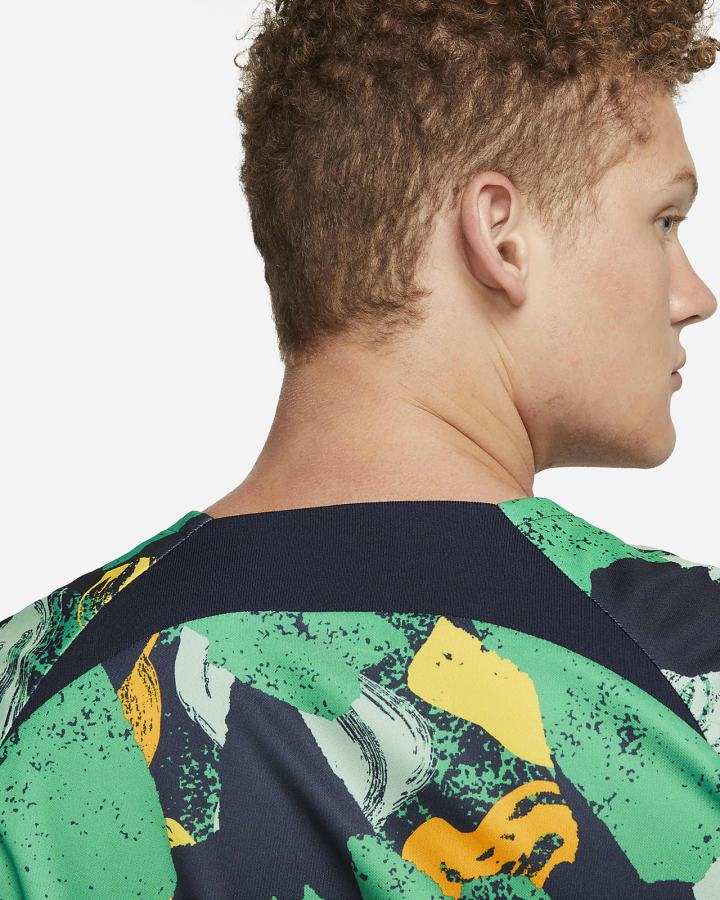 Camiseta Nike Australia Dri-FIT Pre-Match Soccer Top Hombre Amarillo Blancas | NKDSU-4312