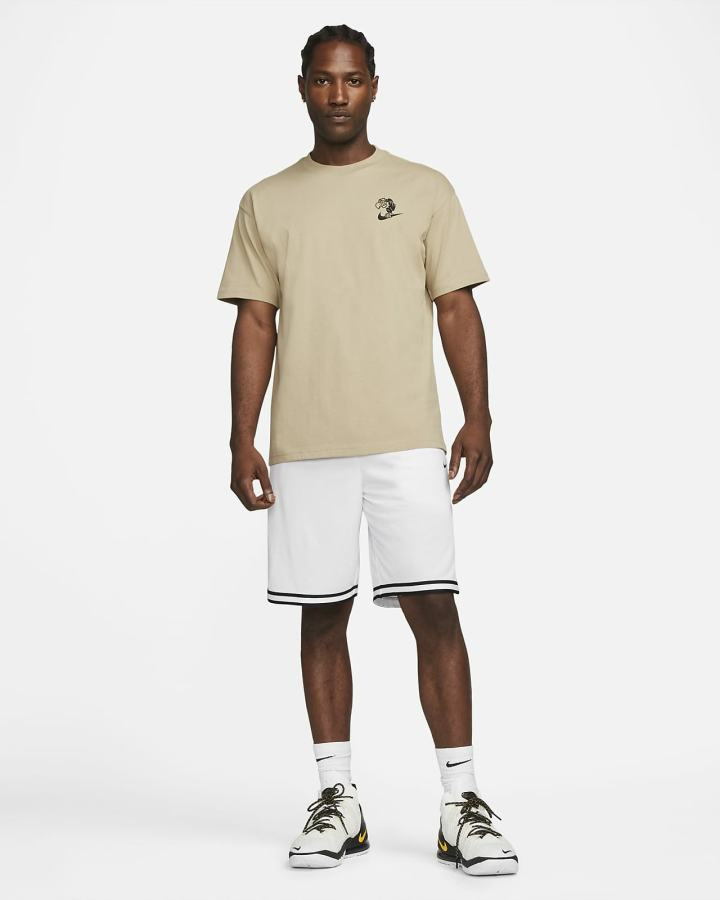 Camiseta Nike Basketball Hombre Beige | NQTKR-2507