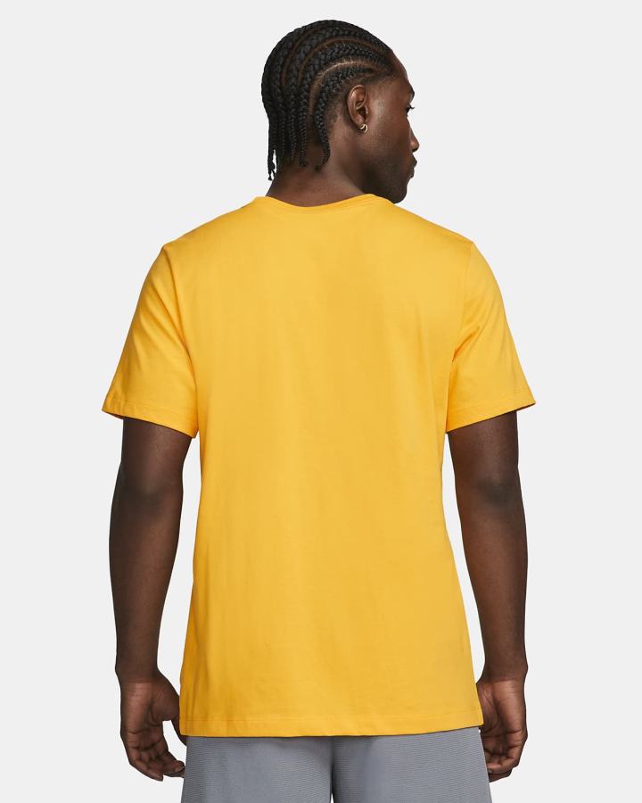 Camiseta Nike Basketball Hombre Doradas | QINVC-3257