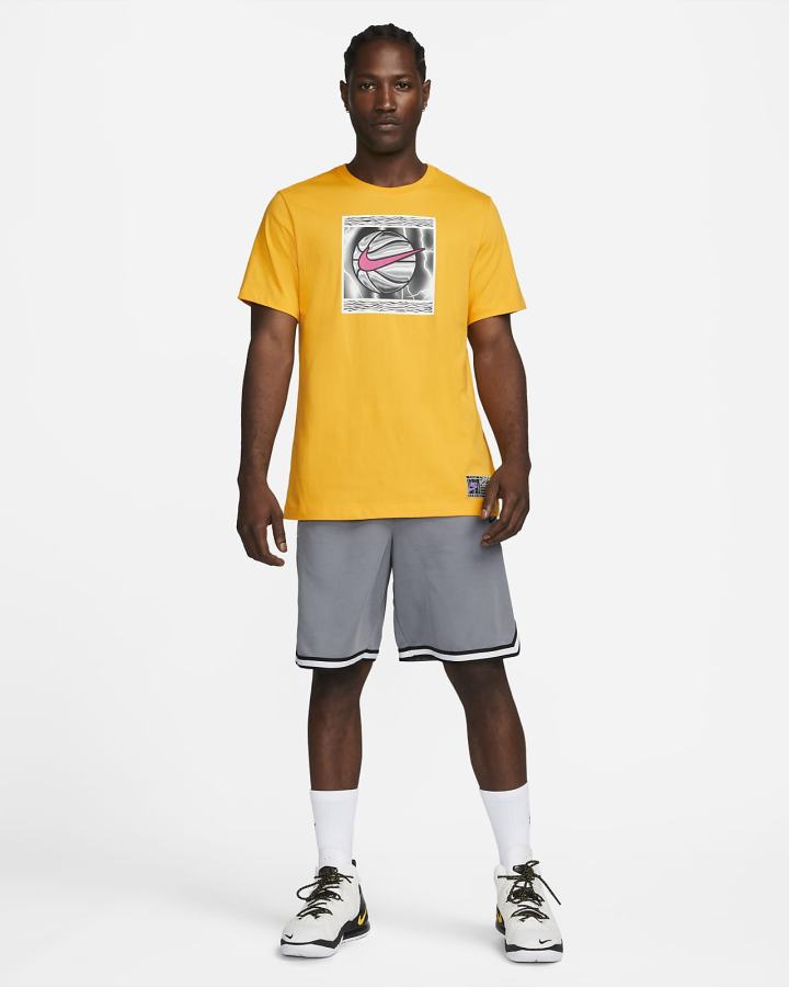Camiseta Nike Basketball Hombre Doradas | QINVC-3257