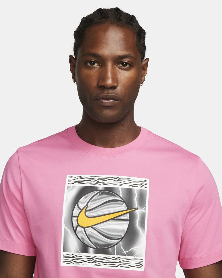 Camiseta Nike Basketball Hombre Rosas | MNZHQ-6409