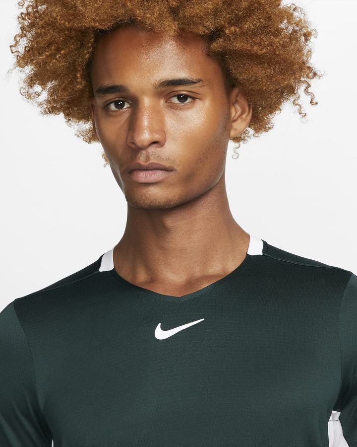 Camiseta Nike Court Dri-FIT Advantage Tennis Top Hombre Verde Blancas | EHFWP-4176