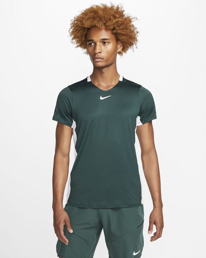 Camiseta Nike Court Dri-FIT Advantage Tennis Top Hombre Verde Blancas | EHFWP-4176