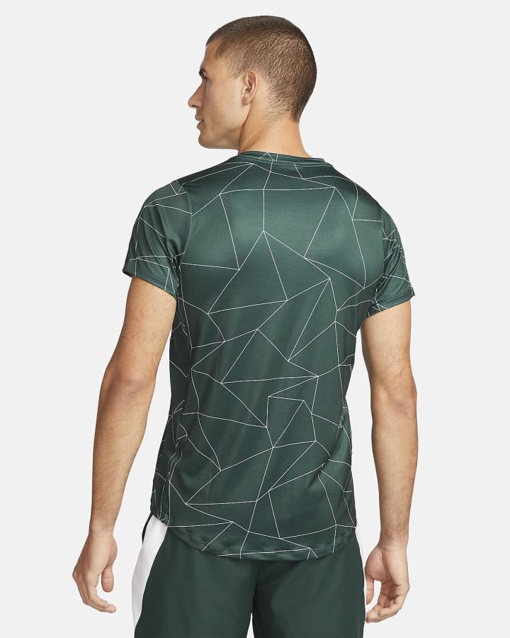 Camiseta Nike Court Dri-FIT Advantage Tennis Top Hombre Verde Blancas | JIYCU-4071