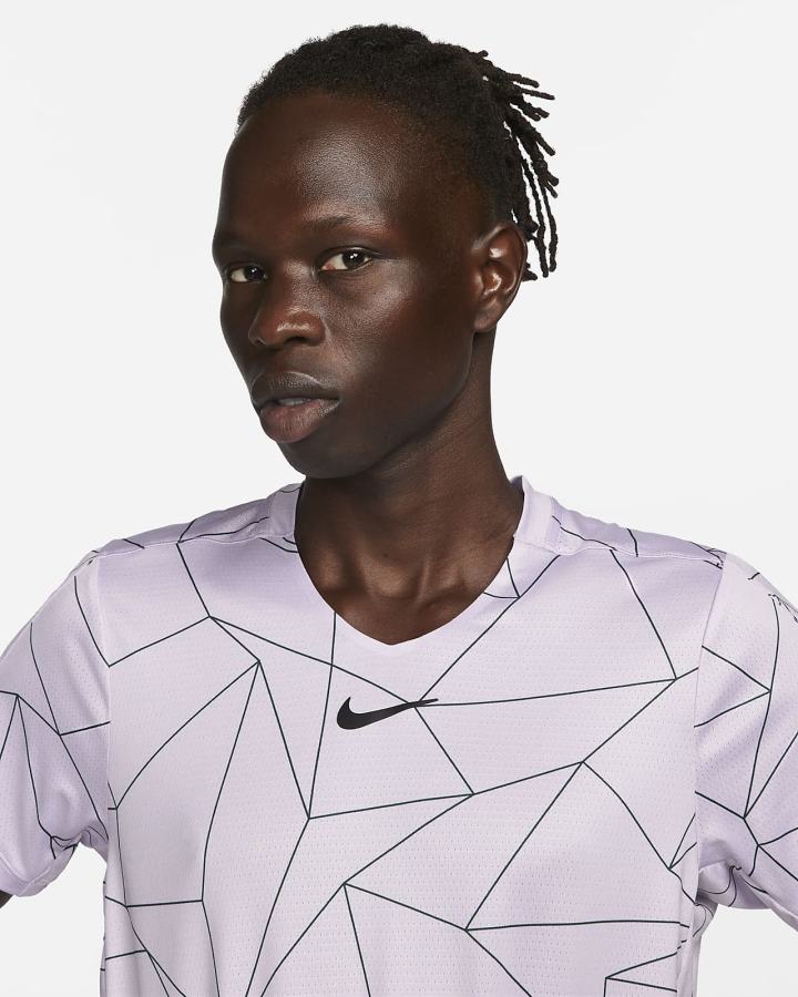 Camiseta Nike Court Dri-FIT Advantage Tennis Top Hombre Negras | LQZKE-9730