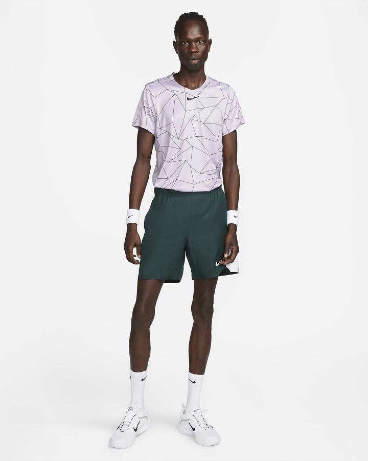 Camiseta Nike Court Dri-FIT Advantage Tennis Top Hombre Negras | LQZKE-9730