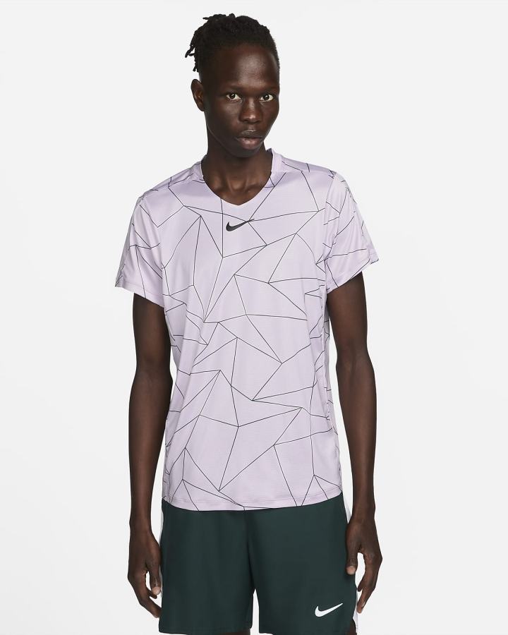 Camiseta Nike Court Dri-FIT Advantage Tennis Top Hombre Negras | LQZKE-9730