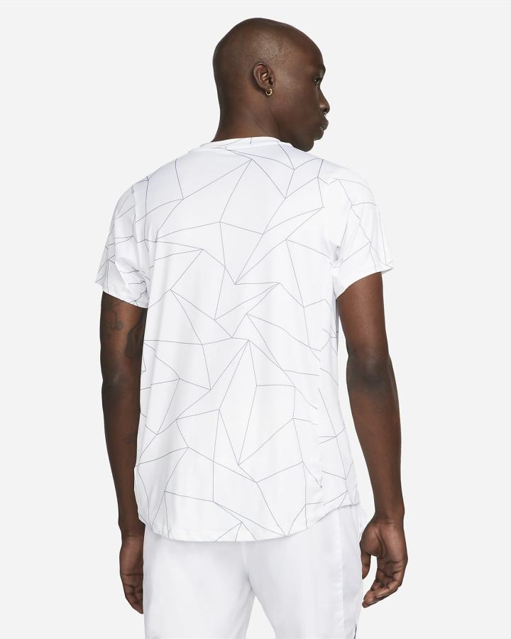 Camiseta Nike Court Dri-FIT Advantage Tennis Top Hombre Blancas Negras | VNDMY-0294