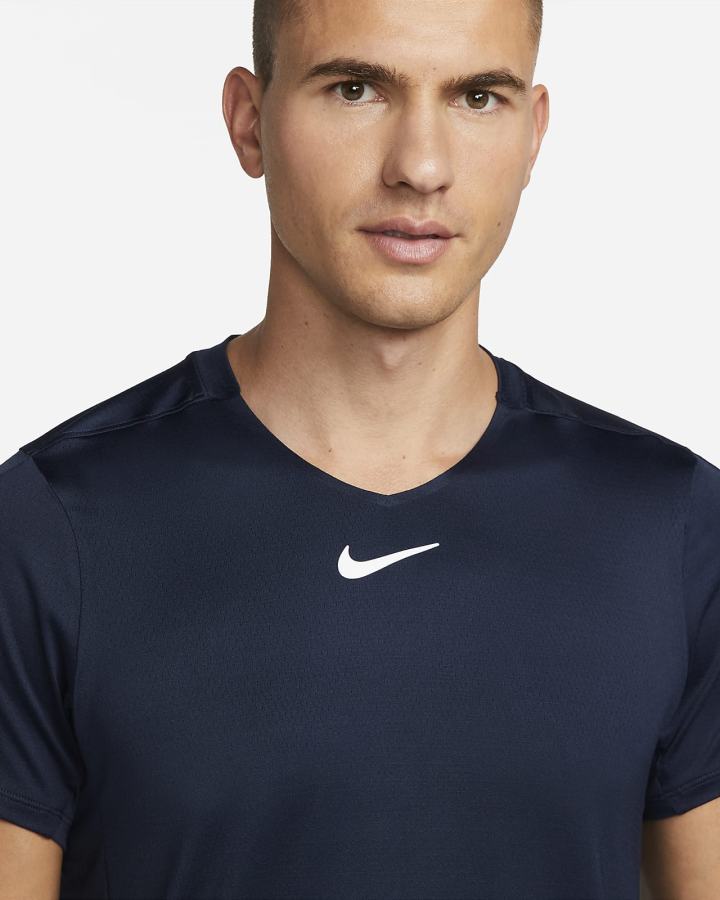 Camiseta Nike Court Dri-FIT Advantage Tennis Top Hombre Obsidian Blancas | YEHOD-2719