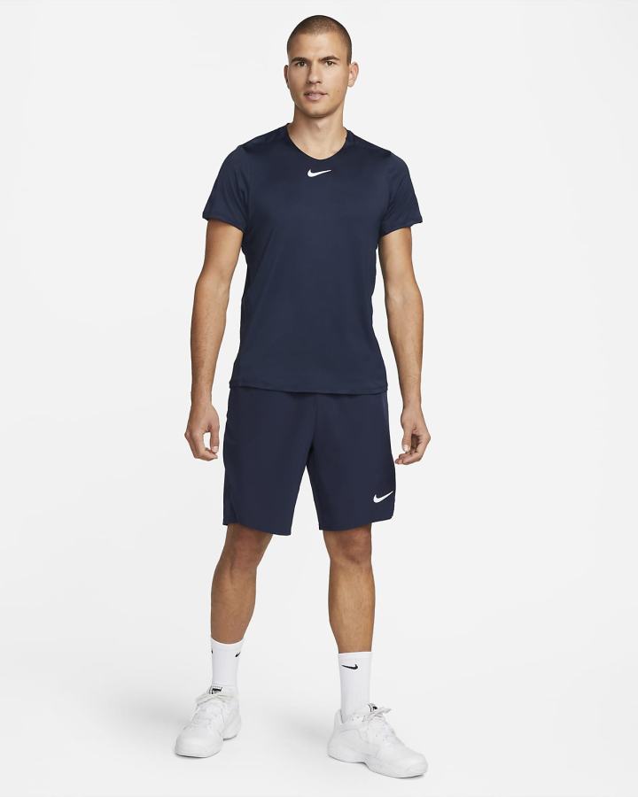 Camiseta Nike Court Dri-FIT Advantage Tennis Top Hombre Obsidian Blancas | YEHOD-2719