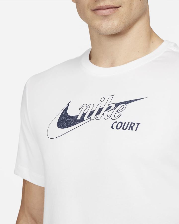 Camiseta Nike Court Dri-FIT Swoosh Tennis Hombre Blancas | PSBUH-3765