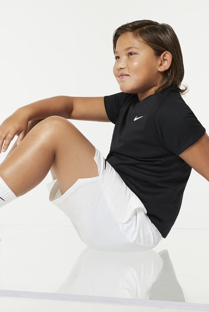 Camiseta Nike Court Dri-FIT Victory Kids Short-Sleeve Tennis Top Niño Verde Menta Negras | HATGJ-6527