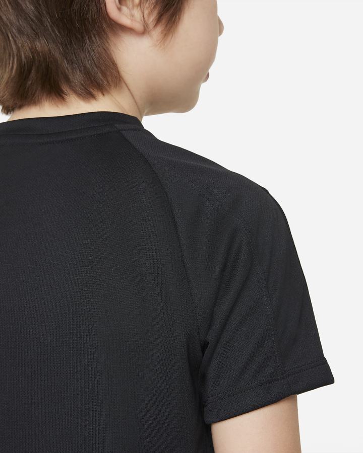 Camiseta Nike Court Dri-FIT Victory Kids Short-Sleeve Tennis Top Niño Negras Blancas | MUJZH-7604