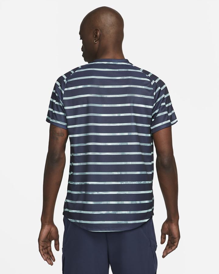 Camiseta Nike Court Dri-FIT Victory Print Tennis Top Hombre Obsidian Blancas | FIGPV-8749