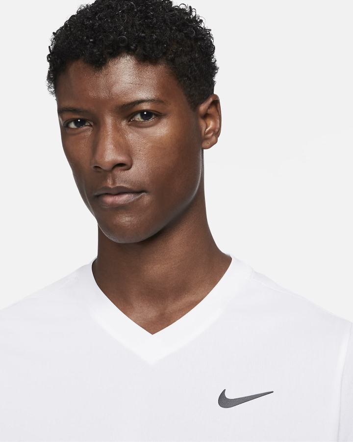 Camiseta Nike Court Dri-FIT Victory Tennis Top Hombre Blancas Negras | GCWKB-6593