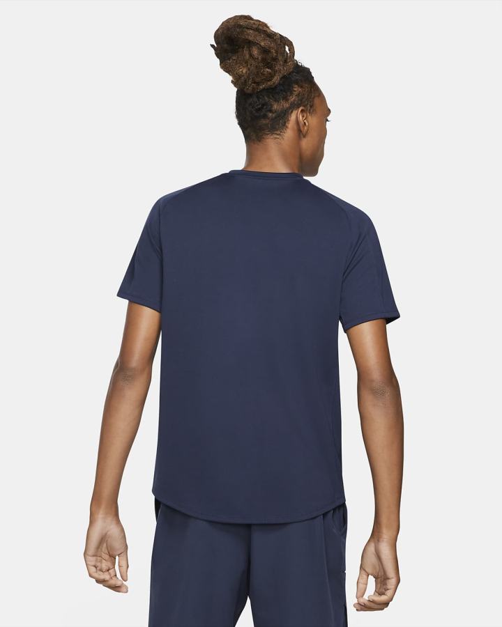 Camiseta Nike Court Dri-FIT Victory Tennis Top Hombre Obsidian Blancas | QKVIZ-6738