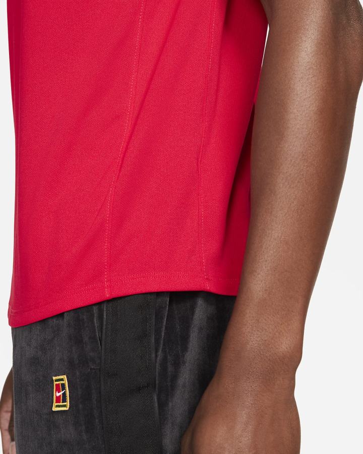 Camiseta Nike Court Dri-FIT Victory Tennis Top Hombre Rojas Blancas | QKWVR-2851