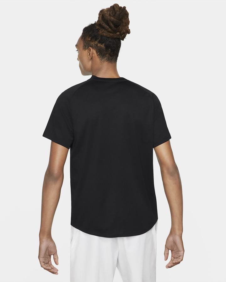 Camiseta Nike Court Dri-FIT Victory Tennis Top Hombre Negras Blancas | YCDTW-8974