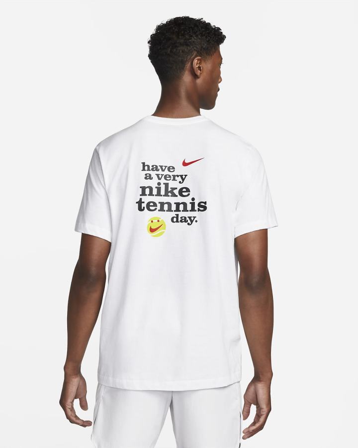 Camiseta Nike Court Tennis Hombre Blancas | ZOPVN-7163