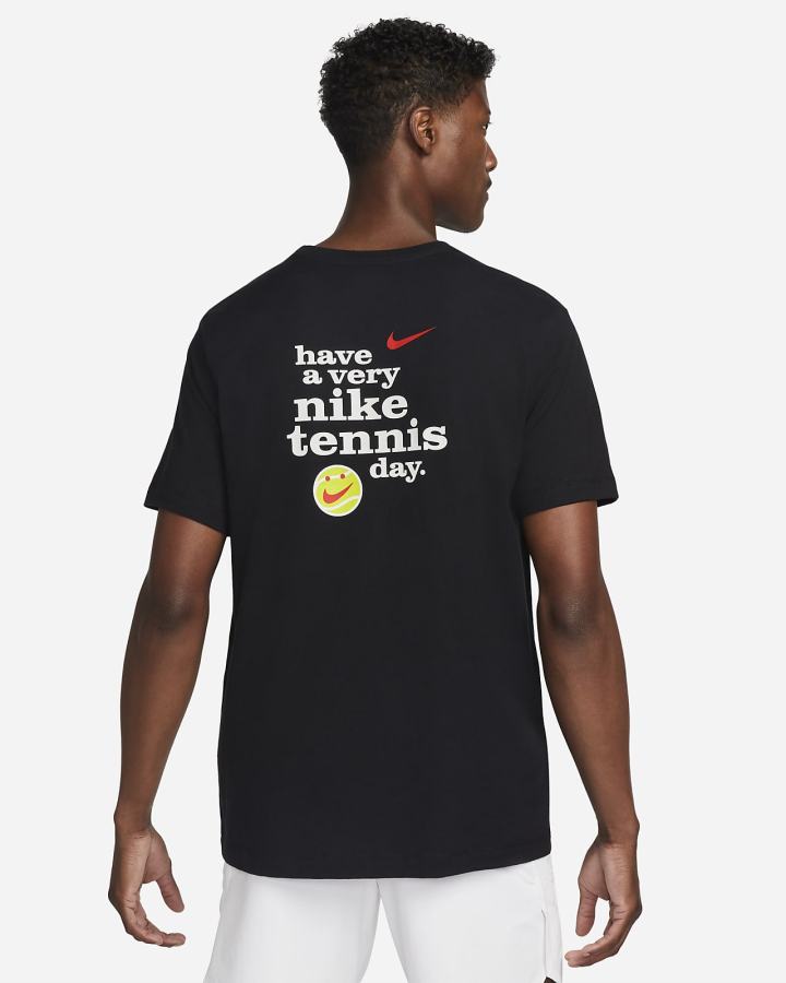 Camiseta Nike Court Tennis Hombre Negras | WSIED-1538