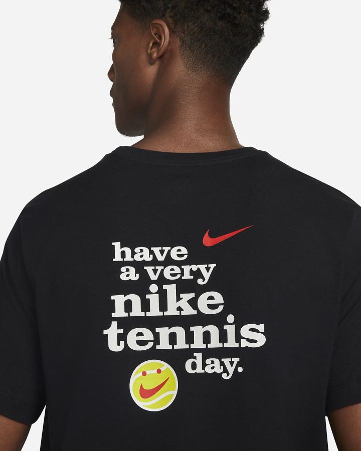Camiseta Nike Court Tennis Hombre Negras | WSIED-1538
