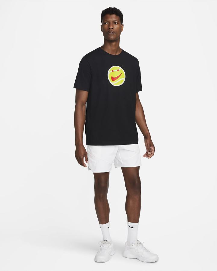 Camiseta Nike Court Tennis Hombre Negras | WSIED-1538