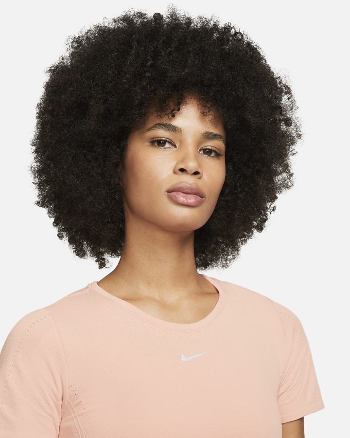 Camiseta Nike Dri-FIT ADV Aura Slim-Fit Short-Sleeve Top Mujer Rosas | ORDMT-0346