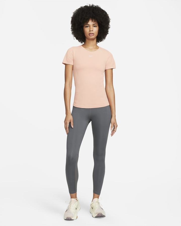 Camiseta Nike Dri-FIT ADV Aura Slim-Fit Short-Sleeve Top Mujer Rosas | ORDMT-0346