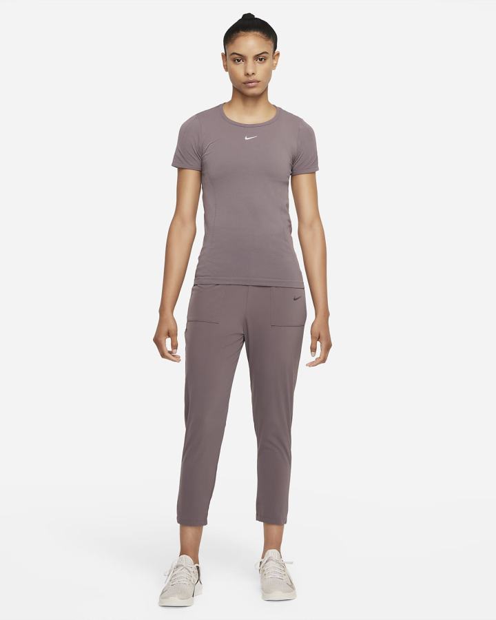 Camiseta Nike Dri-FIT ADV Aura Slim-Fit Short-Sleeve Top Mujer Moradas | TZJNE-5417