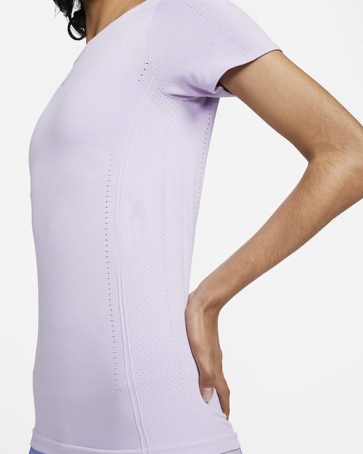 Camiseta Nike Dri-FIT ADV Aura Slim-Fit Short-Sleeve Top Mujer Moradas | VKYTP-5183