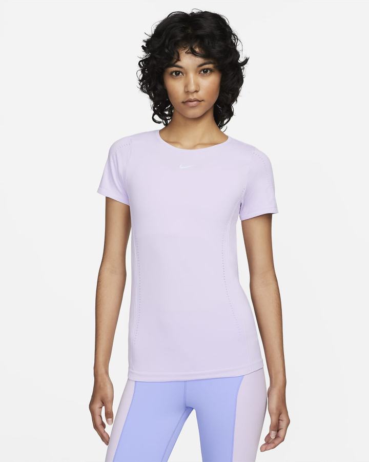 Camiseta Nike Dri-FIT ADV Aura Slim-Fit Short-Sleeve Top Mujer Moradas | VKYTP-5183