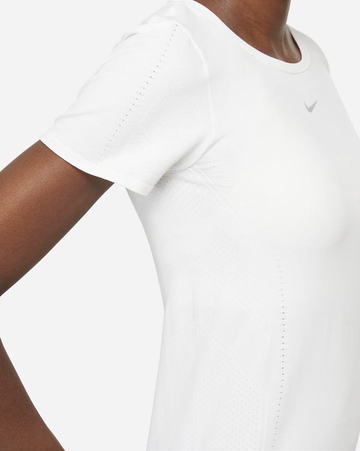 Camiseta Nike Dri-FIT ADV Aura Slim-Fit Short-Sleeve Top Mujer Blancas | WGMKJ-7214