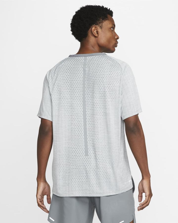 Camiseta Nike Dri-FIT ADV TechKnit Ultra Short-Sleeve Hombre Gris | ZOSCA-7930
