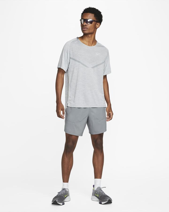 Camiseta Nike Dri-FIT ADV TechKnit Ultra Short-Sleeve Hombre Gris | ZOSCA-7930