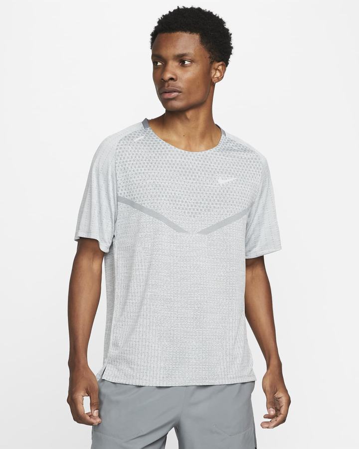 Camiseta Nike Dri-FIT ADV TechKnit Ultra Short-Sleeve Hombre Gris | ZOSCA-7930