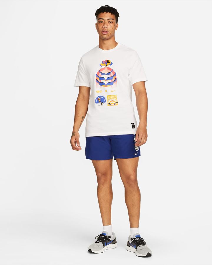 Camiseta Nike Dri-FIT A.I.R. Running Hombre Blancas | LNESV-5319