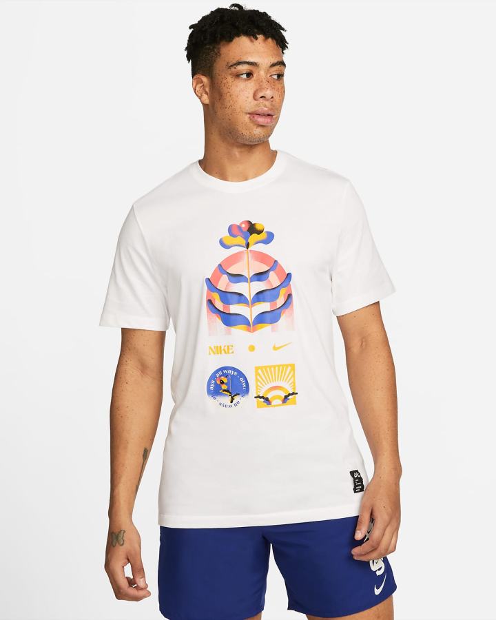 Camiseta Nike Dri-FIT A.I.R. Running Hombre Blancas | LNESV-5319